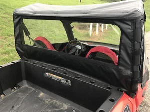 Polaris General 2016-2023 Rear Vinyl Windshield Wind Jammer Custom Made | Black - Picture 1 of 1