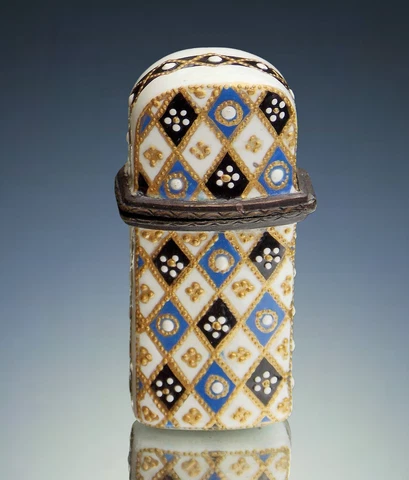 PRETTY GEORGIAN 18TH CENTURY BATTERSEA-BLISTON SOUTH STAFFORDSHIRE ENAMEL ETUI Cover