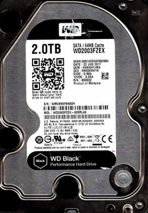 WD2003FZEX-00SRLA0,  HANNNTJMA,  WD SATA 2TB  JUN 2017  WMC6 - Picture 1 of 1