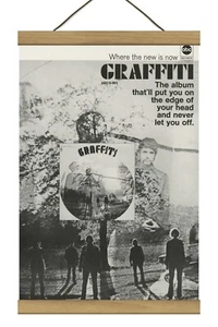 Rare Graffiti Promo / ORIGINAL ad, Mounted w/Magnetic Frame! - Picture 1 of 3