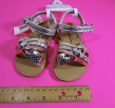 Sandalias para niñas Zapatos Talla 4 Koala Metálicas Holográficas Tirantes Foto 1 de 4