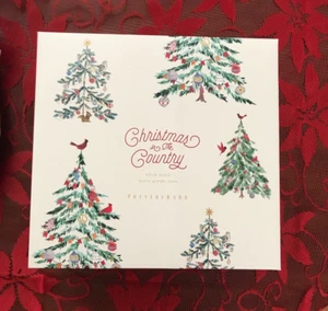 NEW Pottery Barn 4 SET CHRISTMAS IN THE COUNTRY MUG Holiday STONEWARE ~ HOLIDAY - Picture 1 of 6