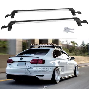 For Volkswagen Jetta GLI Roof Rack Crossbars Luggage Kayak Cargo Carrier +Lock - Picture 1 of 18