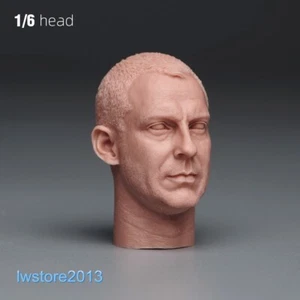 Cabeza esculpida de sargento Horvath 1:6 Segunda Guerra Mundial EE. UU. 2º Ranger para cuerpo de figura HT masculino de 12" - Imagen 1 de 7