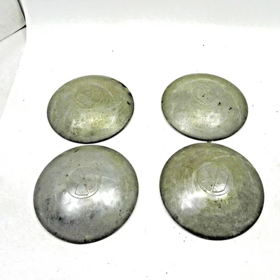 JUEGO DE 4 TAPACUBOS KAISER 1949-1950 ESTILO DOGDISH CROMADO USADO RARO VINTAGE Foto 1 de 4