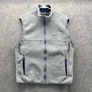 Chaleco Patagonia Synchilla Para Hombres Mediano Cremallera Completa Vellón Hecho en EE. UU. Aire Libre Senderismo - Imagen 1 de 9