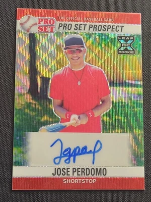 2021 Leaf Pro Set Jose Perdomo Prospect Wave Auto (ATLANTA BRAVES) - Image 1 of 2