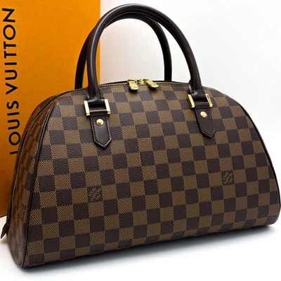 Bolso de Mano LOUIS VUITTON: Damier Level Ribera MM W35H20D19,5 cm Marrón con Bolsa para el Polvo Foto 1 de 4