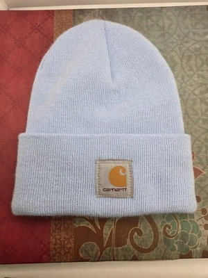 Gorro Carhartt tejido con puños azul claro en polvo  Foto 1 de 4