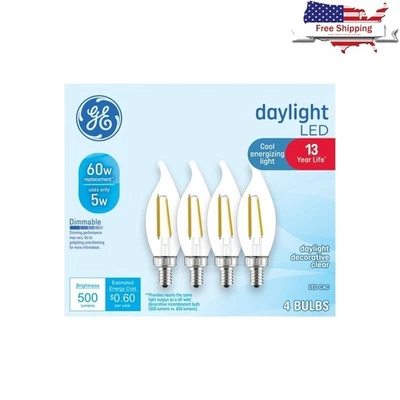 Dimmable LED Bulb 60W Equivalent Energy Saving Daylight 5000K CA11 5W 500lm New - Image 1 of 4