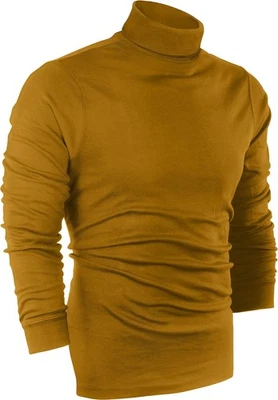 Camisa Para Hombre Calce Ajustado Cuello Alto UPF 50+ Pullover Manga Larga Suéter Ligero Foto 1 de 4