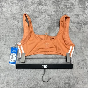 Adidas Prime Blue Sports Bra Women Size UK 14 M Orange Bikini New With Tags - Picture 1 of 8