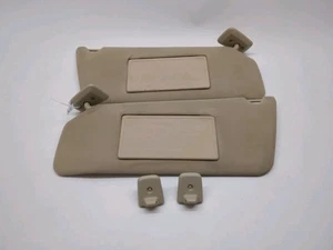 04-08 Ford F150 Driver & Passenger RH LH Sun Visor SET Visors Pair TAN OEM - Picture 1 of 20