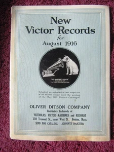 Kitty Cheatham Tribute New VICTOR RECORDS Aug 1916 Supplement Victrola CATALOG - Bild 1 von 9