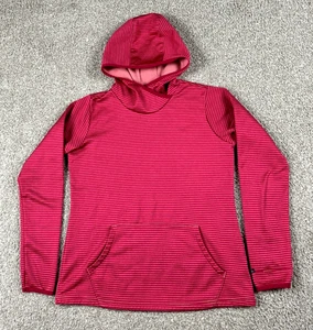 Columbia Sudadera con Capucha Mujer Pequeña Rojo Rosa Rayas Pullover Sudadera Mountain Run - Imagen 1 de 11