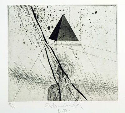 Surrealismus. "Strahlen", 1975. Franz Anatol WYSS (*1940 SUI), handsigniert - Bild 1 von 3