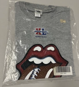 Super Bowl XL Shirt Lee Sports Men’s M Shirt NEW Rolling Stones NFL Gray 2006 - Picture 1 of 13