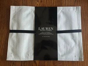 Tovagliette Ralph Lauren bianche in poliestere 14" x 19" 2 set da 4 nuove - Foto 1 di 3