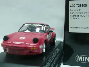 WOW EXTREMELY RARE Porsche 911 RSR 2.8 Pearson IROC 1973 1:43 Minichamps-Spark - Picture 1 of 3