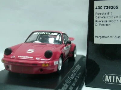 WOW EXTREMELY RARE Porsche 911 RSR 2.8 Pearson IROC 1973 1:43 Minichamps-Spark - Image 1 of 3