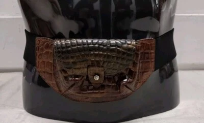 Riñonera Cinturón Cocodrilo Imitación Vinilo Unisex Bolso por Omega ID. Fanny vintage años 80 Foto 1 de 4