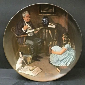 PLACA KNOWLES NORMAN ROCKWELL THE STORYTELLER 8,5" EDICIÓN LIMITADA #7078R - Imagen 1 de 3