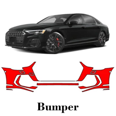 Película protectora de pintura PPF precortada para parachoques delantero para Audi S8 2022-2025 Foto 1 de 4