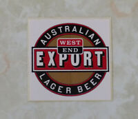 WEST END EXPORT .. Original Vintage 1980,s Beer fridge sticker