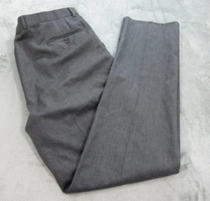 Joseph Feiss Pants Mens 40 Charcoal 100% Wool Trousers Pleated UNHEMMED NWT - Picture 1 of 13