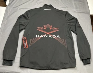 Mondetta Jacket Mens Medium CANADA Graphic Print Maple Leaf Full Zip Sweater NEW - Picture 1 of 19