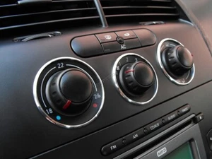 For Seat Altea 2004-2014 Polished Aluminum Heater dash panel Surrounds Rings - Picture 1 of 8