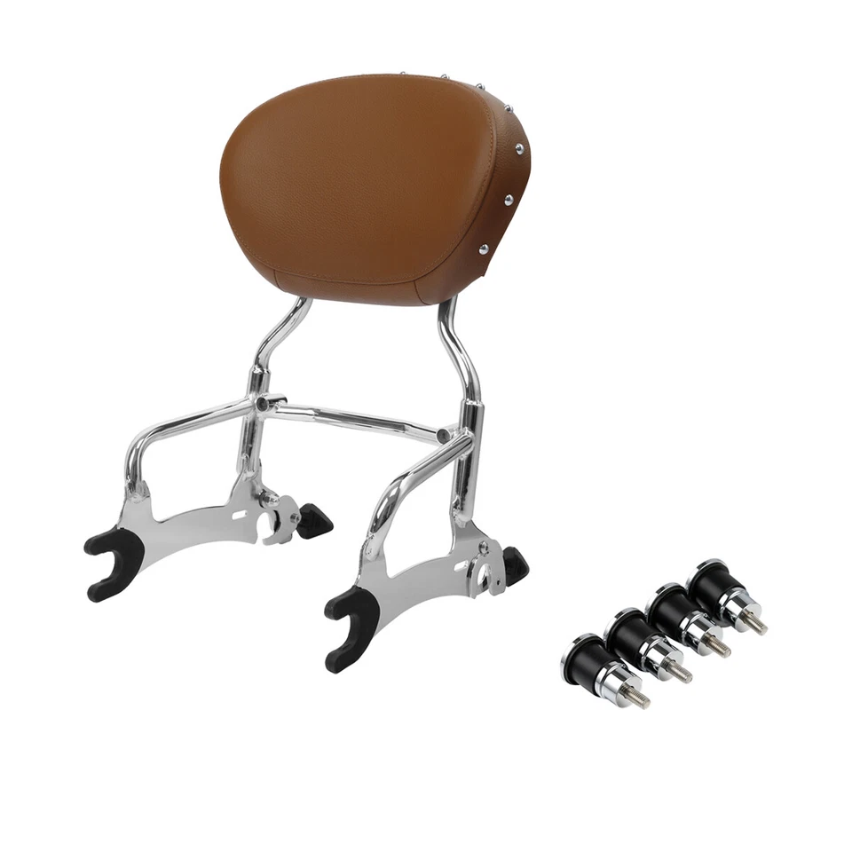 Chrome Sissy Bar + Mount Spools Fit For Indian Chief Classic 2014-2018 2016 2017 - Image 1 of 4