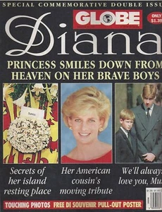 Globe Magazine September 23 1997 Princess Diana Funeral Double Issue w/ Poster - Bild 1 von 1