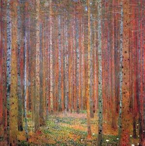 Tannenwald I von Gustav Klimt Giclee Fine Art Druck Repro auf Leinwand - Bild 1 von 1