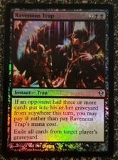 Ravenous Trap FOIL Black Zendikar Mtg Magic the Gathering Black Instant NM
