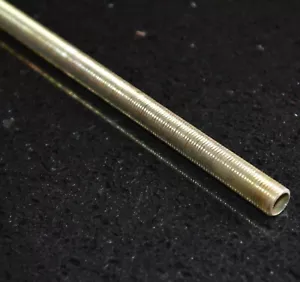 M10 x 150mm unplated All Thread Hollow Threaded Rod Tube For Bulb / Lamp Holders - Picture 1 of 2