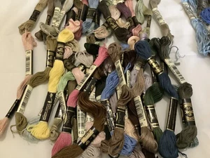 43 Vintage DMC Floss Thread Pieces Assorted Colors Embroidery Thread - Picture 1 of 6
