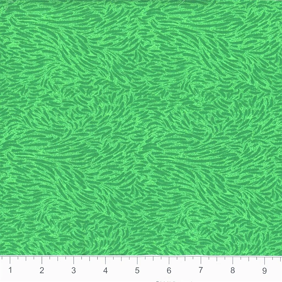 Kelley Green Tone on Tone Loose Leaf Tea Leaves 100% Cotton Fabric by 1/4 yard Foto 1 de 1