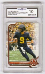 2022 BOWMAN UNIVERSITY #79 J.J.McCARTHY ROOKIE UNIVERSITY OF MICHIGAN VIKINGS - Picture 1 of 1