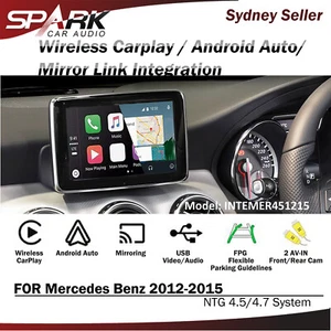 WIRELESS CARPLAY ANDROID AUTO MIRROR INTEGRADE FOR MERCEDES NTG 4.5 4.7 2012-15 - Picture 1 of 2