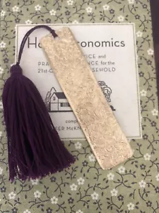 Metal Bookmark with Handmade Tassel Book Mark Books Brass Embossed Bookmark 25-1 - Picture 1 of 7