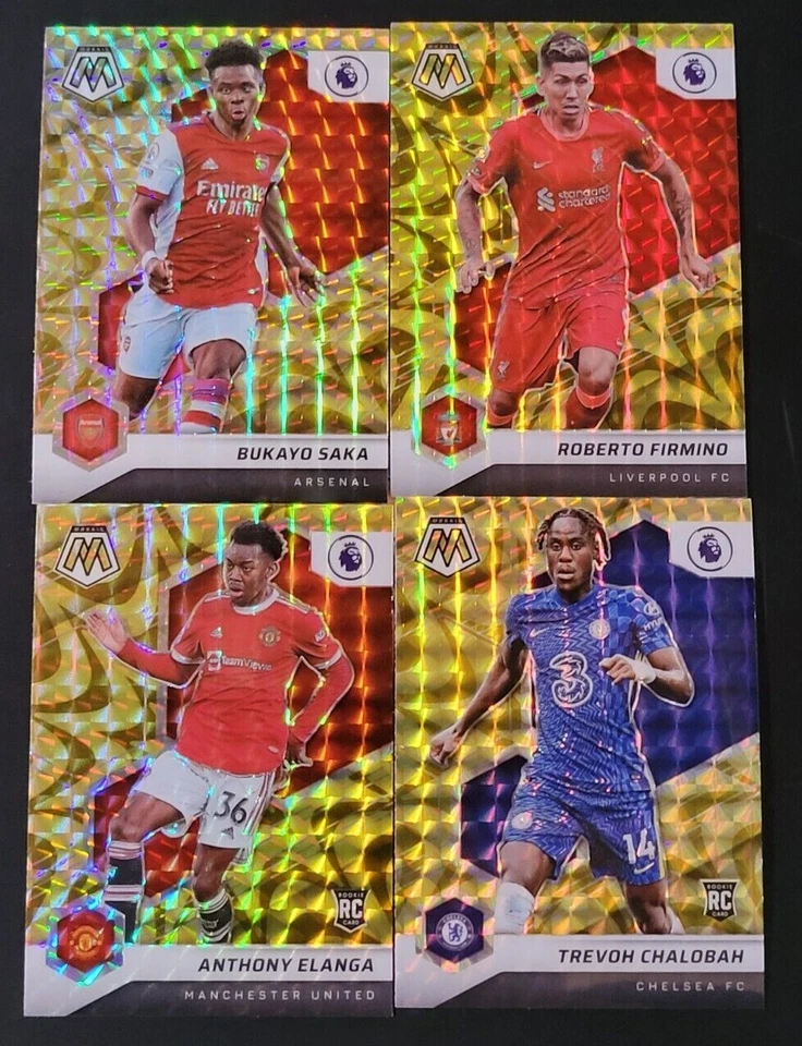 2021-22 Mosaic Premier League Soccer REACTIVE GOLD PRIZMS with Rookies You Pick - Image 1 of 1