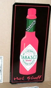TABASCO PEPPER SAUCE BOTTLE Avery Island Louisiana OLD RESTAURANT SIGN -Dated'98 - Picture 1 of 12