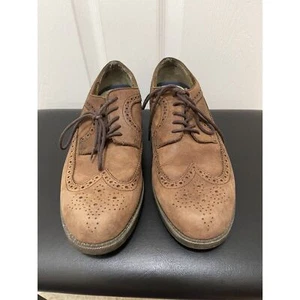 Dockers Mens Oxford Shoes Leather Lace Up Wing Tip Casual Shoes 10 M Brown - Picture 1 of 11