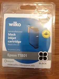 Cartucho de inyección de tinta Wilko Black Epson T1801 ¡Nuevo CD! - Imagen 1 de 4
