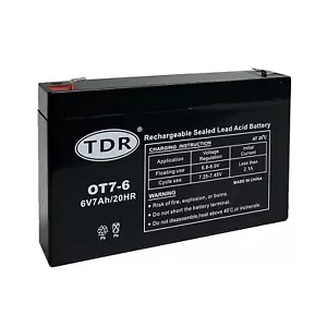 New 6V 7AH SLA Rechargeable AGM Battery for UPS APC Alarm Toy Car 7.0ah CP670 - Picture 1 of 6