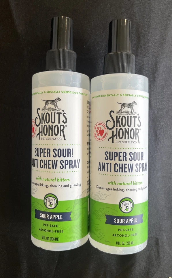 Skouts Honor Super Sour Anti Chew Spray Natural Bitters Discourages Pets 8oz