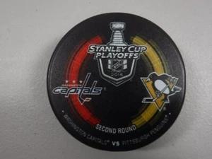 NHL 2016 Stanley Cup Second Round Playoffs Capitals VS Penguins Puck - Picture 1 of 4