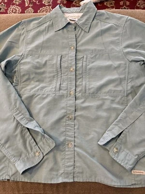 Женская туристическая рубашка ExOfficio с небольшими вентилируемыми карманами из нейлона для улицы (BL) - Изображение 1 из 4