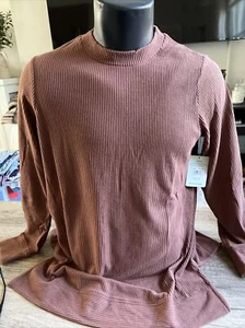 Tommy John Loungewear Women's Mink Brushed Rib Crew L/S Tee Size M NWT $78 - Picture 1 of 8